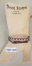 Load image into Gallery viewer, Boot Belt long Brown round rhinestone